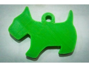 cute dog Schlüsselanhänger Mode 3d-Mode Hund keychain 3d print model - Mito3D