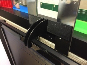 suspensão do monitor de 15 cm extensor kit computador cubículo cabine gancho montagem rack ferroviário 3d print model - Mito3D