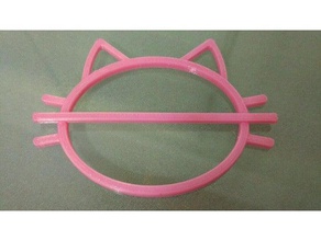gato moño clip accesorios cat de cabello kitty 3d print model - Mito3D