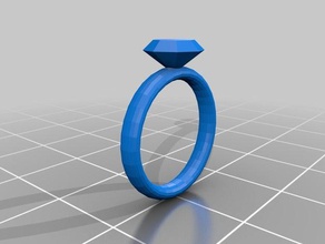 diamond ring improved rings 3d print model - Mito3D
