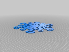 corte a laser floco de neve mesa centro decoração 3d print model - Mito3D