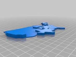 my customized usa electoral college map learning 3d print model - Mito3D