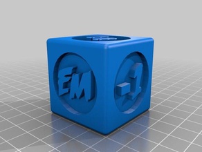 amonkhet condition die games -1 brick dice embalmed exerted mtg token 3d print model - Mito3D