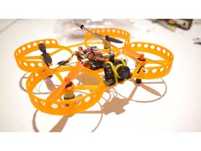 semi caréné micro cadre beecheese de v2 r c véhicules fpv racing racer drone quadcopter frame quadrocopter quadrotor minuscule whoop 3d print model - Mito3D