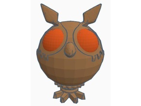 baja poli hoot juegos y juguetes 2ndgeneration 2ª gen de aves gen2 hoothoot owl pokemon ir 3d print model - Mito3D