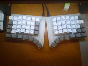 split keyboard electronics cherry mx click disability ergodox mechanical teensy typing aid 3d print model - Mito3D