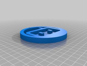 cobre laboratórios de crachá Arte 2d 3d print model - Mito3D