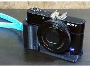 sony rx100 1 2 3 Griff-wt flare base center-Stativ montieren Kamera 3d print model - Mito3D