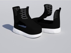 criança booster do sapato a moda 3d impulso botas garoto de crianças infantil tênis unissex 3d print model - Mito3D