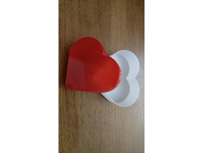coeur en forme de boîte les conteneurs 3d print model - Mito3D
