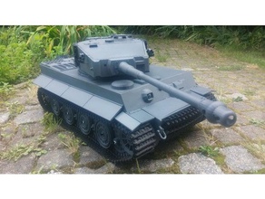 tiger1 suspension r c véhicules arduino l'allemand radio-pilotée voiture rc tank le réservoir tiger 1 char tigre vnh2sp30 3d print model - Mito3D