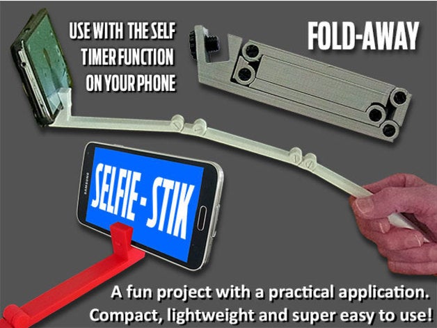 selfie-stik mobile phone accessory birthday bracket brother camera compact computer dad facebook family friends fun functional gadget galaxy gopro handle holder holiday huawei image images iphone 4 5 6 7 makerbotdigitizer mount novel openscad party photo photography picture portrait post practical samsung selfie stick stik sticks selfy selie son sony tool tools unique useful video videos 3D print model - Mito3D