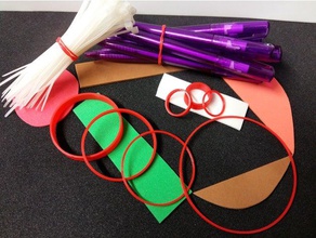 élastique set flex imprimer bureau de élastiques elastique o-ring l'anneau 3d print model - Mito3D