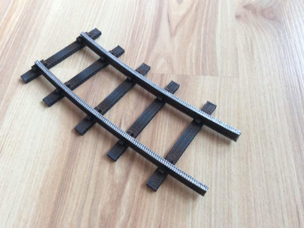 curve 600mm radius garden railway track system 45mm buildings & structures gauge 1 lgb model railroad open rail sm45 train 3D print model - Mito3D