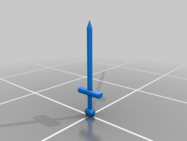 simple épée L'impression 3d 3D print model - Mito3D