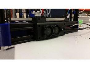 kossel fan titolare Stampante 3d estrusori ventola di raffreddamento delta xl rampe 14 3d print model - Mito3D