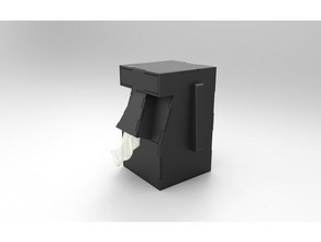 moai con una caja de pañuelos La impresión en 3d tejido Puzzle cuadro papel kleenex rompecabezas 3d print model - Mito3D