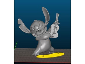 lilo & stitch ukelele juegos y juguetes de disney los niños la puntada juguete 3d print model - Mito3D
