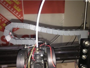 x flat drag chain tevo tarantula 3d printer accessories cable management modular 3d print model - Mito3D