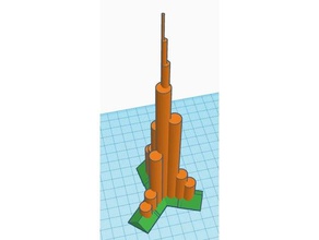 burj califa 3d baskı 3d print model - Mito3D
