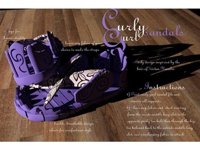 bouclés gurl sandales de la mode jeune fille sandale chaussure 3d print model - Mito3D