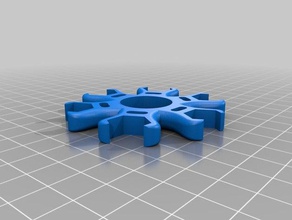 6 sided nut fidget spinner m8 nuts remix ropa's 3d printing flaming fury 3d print model - Mito3D
