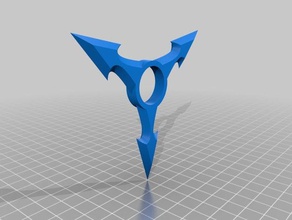 triple pointer spinner 3d printing fidget hand 3d print model - Mito3D