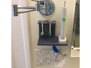 sonicare brush charger rack bathroom toothbrush holder 3d print model - Mito3D