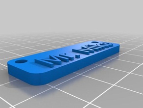 mr mike name tag signs & logos customized 3d print model - Mito3D
