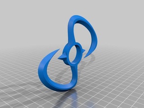 fish hook fidget spinner 3d printing hand 3d print model - Mito3D