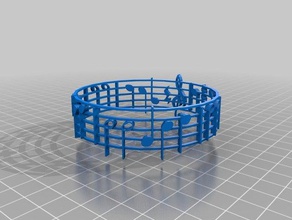 my customized sheet music bracelet fashion 3d print model - Mito3D