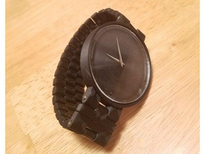 fonctionnement de la montre fermoir magnétique mode fibre carbone flexible à charnière imprimer place segmenté temps garde-temps regarder montre-bracelet 3d print model - Mito3D