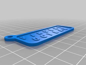 il mio personalizzato barrando etichetta chiave a catena i portachiavi su misura 3d print model - Mito3D