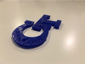 georgia tech keychain keychains 3d flexible filament logo ninjaflex 3d print model - Mito3D