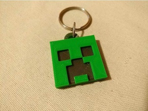 minecraft creeper keychain keychains 3d print model - Mito3D