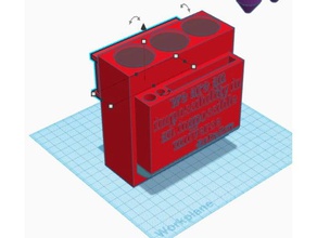 50 ml x3 test tüpü tutucu kalem kemer kılıfı not postit öğrenme 3d print model - Mito3D