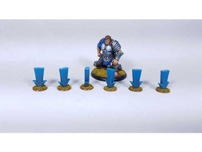 tabletop game condition markers guild ball hobby bleeding boardgame fire knocked down marker poison token 3d print model - Mito3D