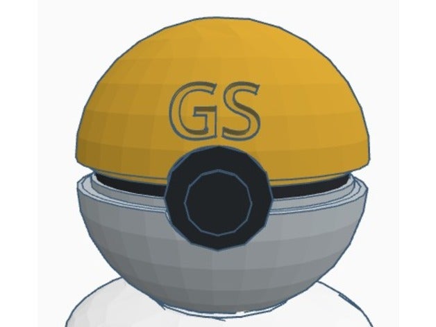 gs-pokeball Spielzeug & Spiele 2ndgeneration 2 gen generation ball gen2 gold gsball pokeball pokemon gehen Silber 3D print model - Mito3D