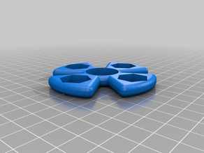 4 brazo tuerca hexagonal m10 pick-a-peso fidget spinner personalizador juguetes mecánicos personalizado 3d print model - Mito3D