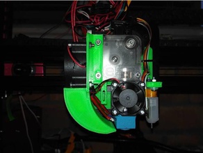 titan extruder fan mount gdt turbo blower 3d printer accessories e3d tevo black widow 3d print model - Mito3D