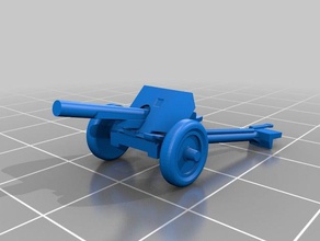 pak 36 very basic toy & game accessories antitank artillery flames war nazi ww2 wwii 3d print model - Mito3D