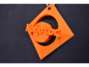 christos nametag greek 3d printing 3dname 3dnametag card name utechlab x 3d print model - Mito3D