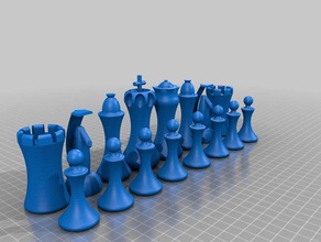 Schach-set Schach 3d print model - Mito3D