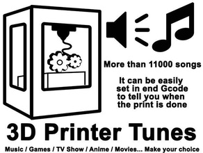 L'imprimante 3d de tunes 11101tones laissez votre imprimante jouer la musique Imprimante accessoires acdc buzzer imperial mars mario sonnerie chanson des chansons sonic tetris tune 3d print model - Mito3D