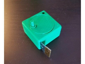 60in misura di nastro spooling caso w il riavvolgimento pin utensili & caselle misurare misurazione lo tape dispenser 3d print model - Mito3D