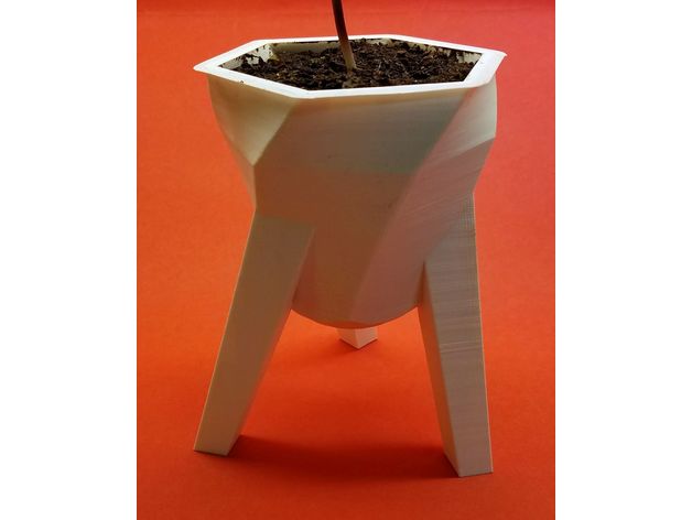 tripod pot containers flower vase legs martian planter 3D print model - Mito3D