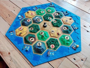 catan frame border harbor tiles base game seafarers toy & accessories 3d pieces port settlersofcatan settlers 3d print model - Mito3D