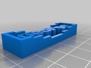george Typenschild lernen kundengebundene 3d print model - Mito3D