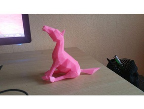 cavalo de baixa contagem polígonos animais o lowpoly 3d print model - Mito3D