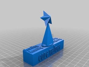 valeurs fondamentales trophée L'impression 3d 3d print model - Mito3D